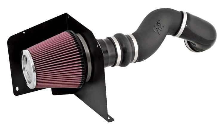 GMC Sierra 3500 HD Performance Air Intake - K&N Engineering - 57 Series FIPK, HDPE Tube, Oiled Cotton Filter, Heat Shield - `07-`08